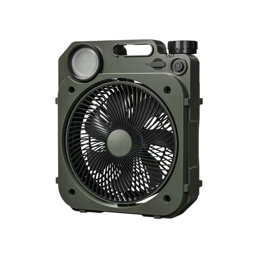 Outdoor 10000mAh Electric Fan Power Bank Green