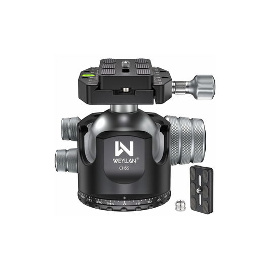 55mm Professional Tripod Ball Head Low Gravity Mount