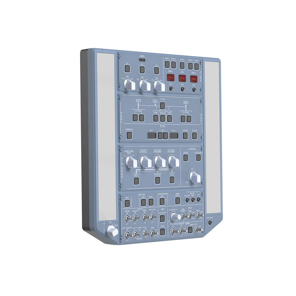 A320 Flight Simulator Overhead Panel with IRS and Lighting Controls