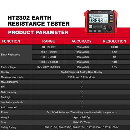 Portable Megohmmeter 100-Group Digital Insulation Meter