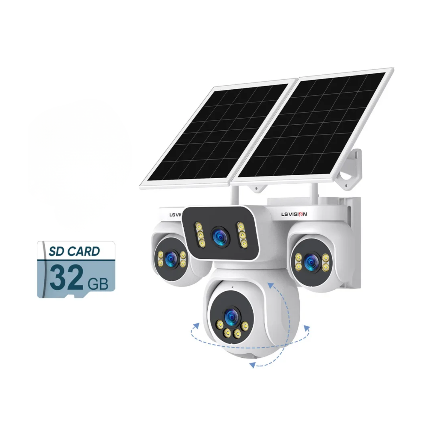 4G Solar Security Camera 32GB Outdoor Auto Tracking