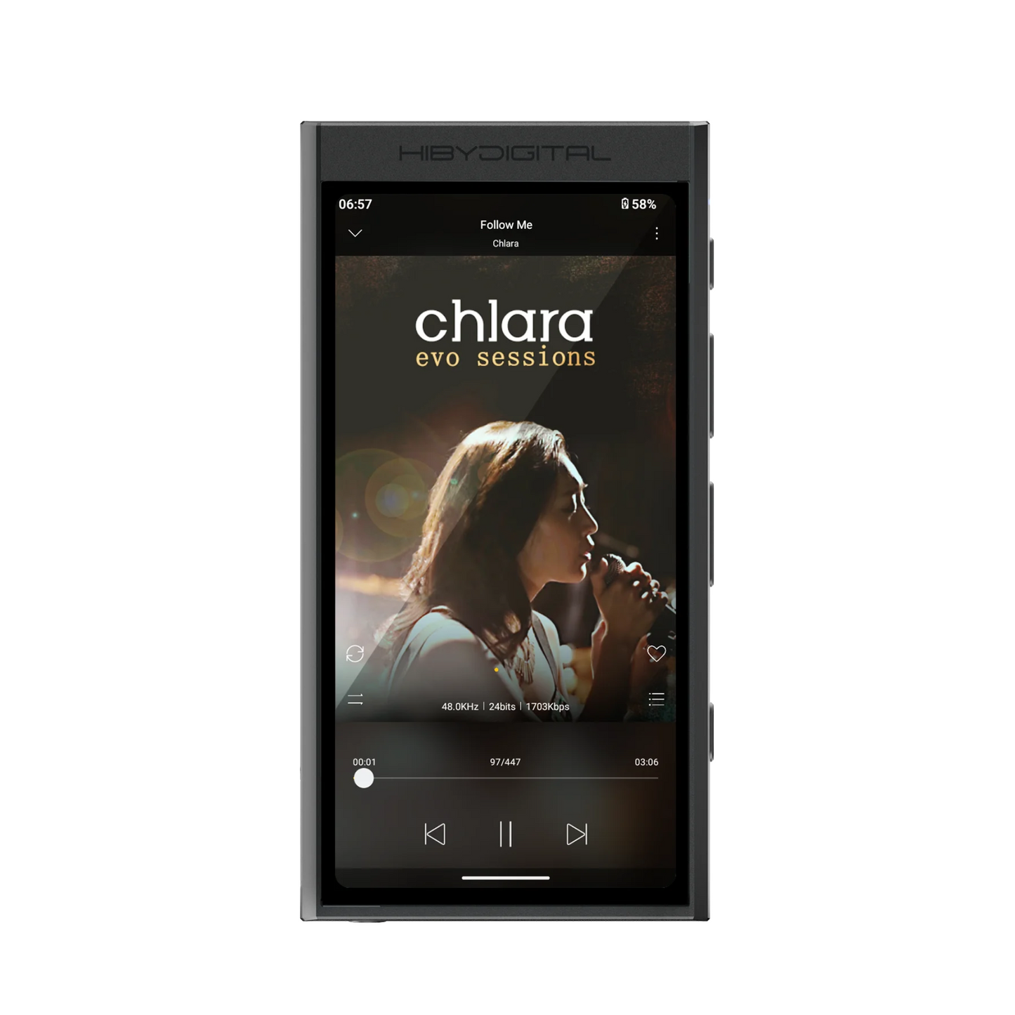 HiFi MP3 Music Player with Speaker and Dual Mic Black