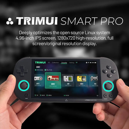 Smart Retro Gaming Console 4.96 Inch IPS Screen Linux