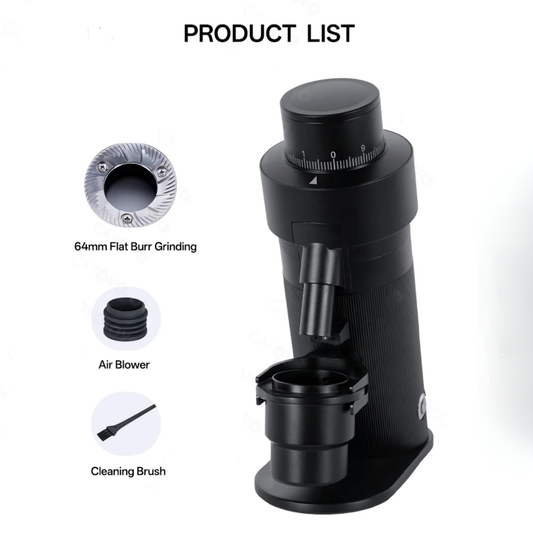 Electric Espresso Grinder 64mm Burr Stepless Adjustment 3200RPM