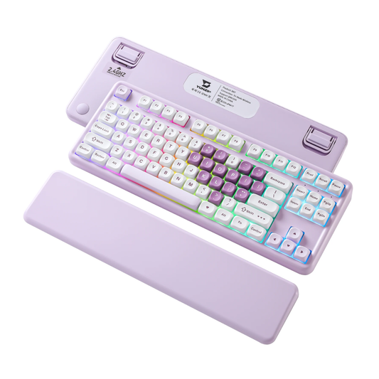 Custom RGB Wireless Mechanical Keyboard with Wrist Rest