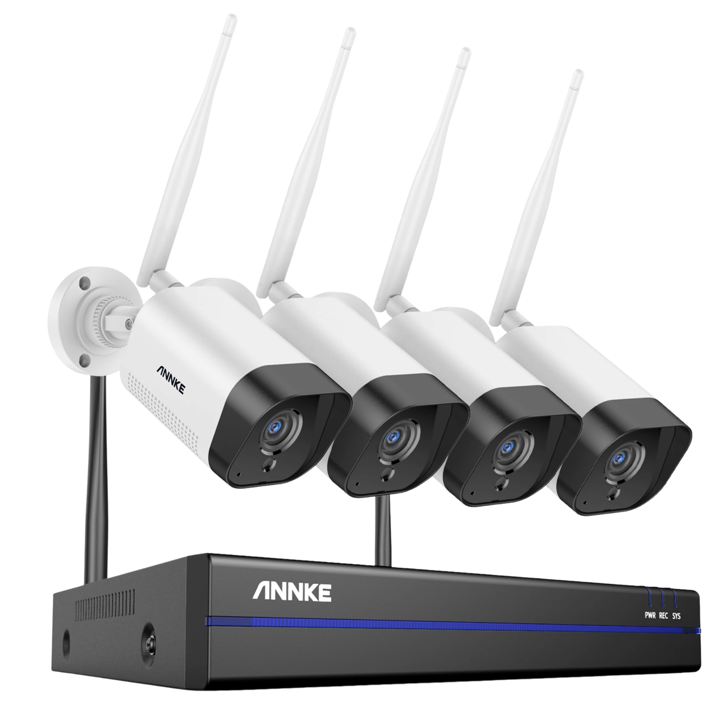 4-Camera Wireless CCTV System with Audio Recording