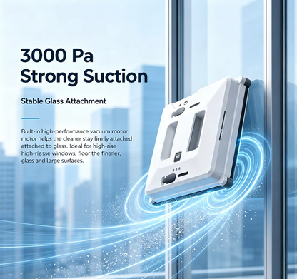 Electric Window Cleaning Robot with 55N Vacuum Suction