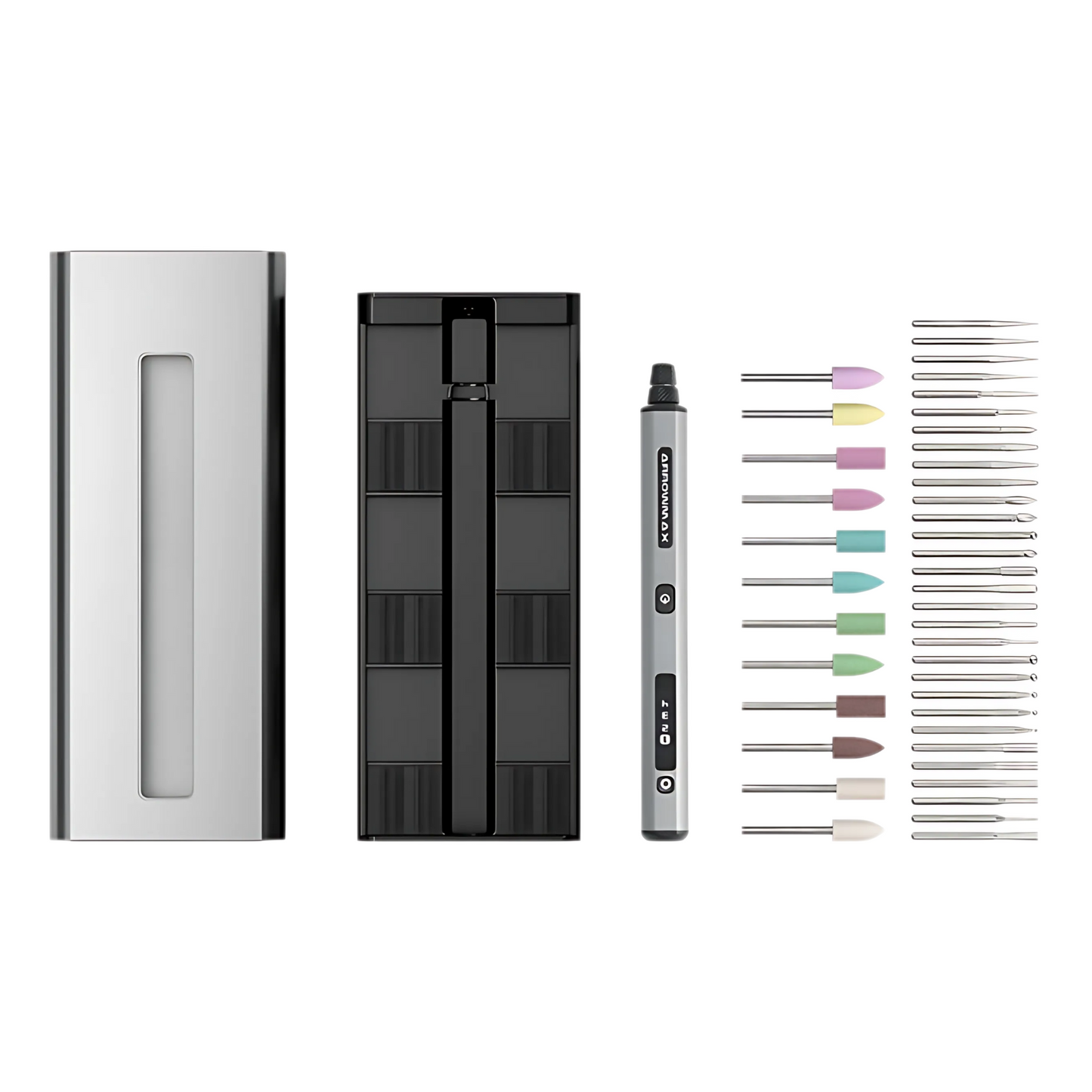 Portable Electric Engraving Pen with 42 Accessories Gray