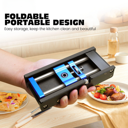 Foldable Portable Knife Sharpening System with 3 Diamond Plates