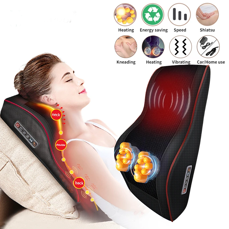 3-in-1 Portable Massage Pillow for Neck Back and Waist