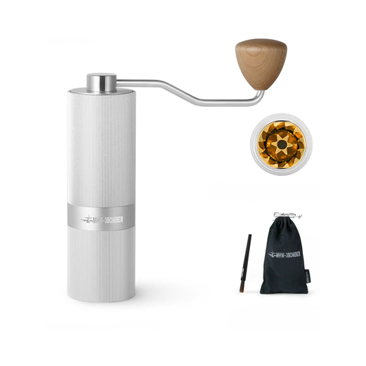Manual Coffee Grinder with Adjustable Titanium Burr Blades