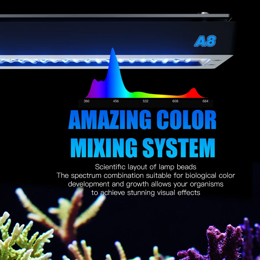 240W LED Aquarium Light Blue SPS LPS with Bracket