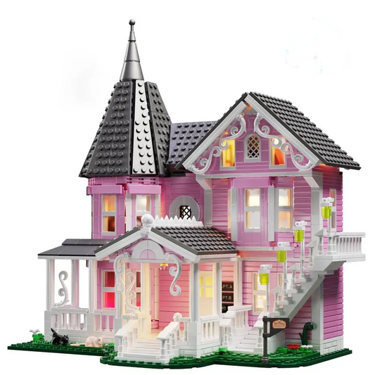 1349 PCS Architectural Pink Palace Building Toy Set