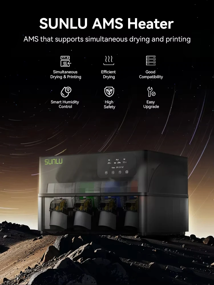Smart 3D Printer Filament Dryer with Fast 70C Heating