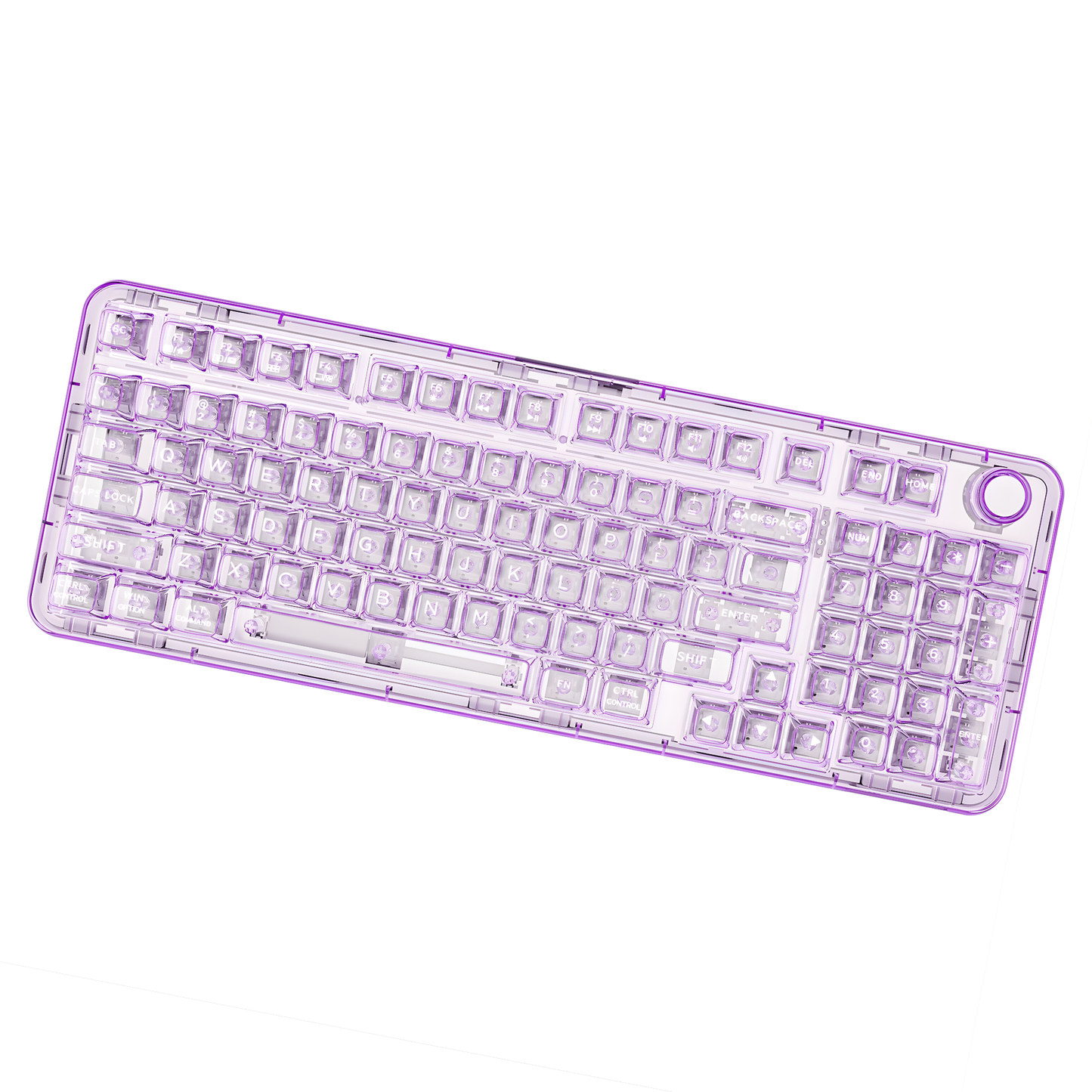Wireless RGB Mechanical Keyboard Purple with Hot-Swap Keys