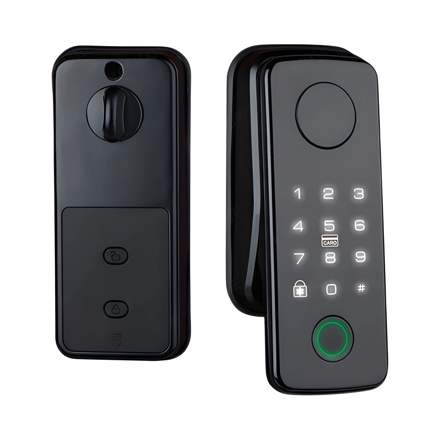 Smart Black Fingerprint Lock Set with Remote Access