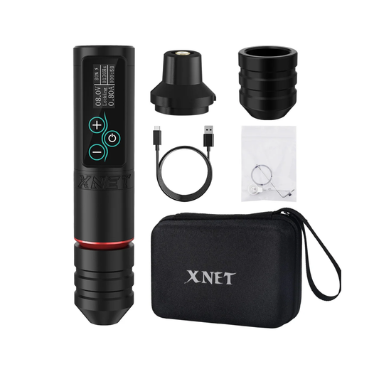 Professional Wireless Tattoo Pen 2400mAh Battery Red Finish