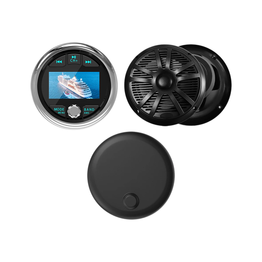 50RV Black Waterproof Marine FM/AM Radio for Outdoor Audio
