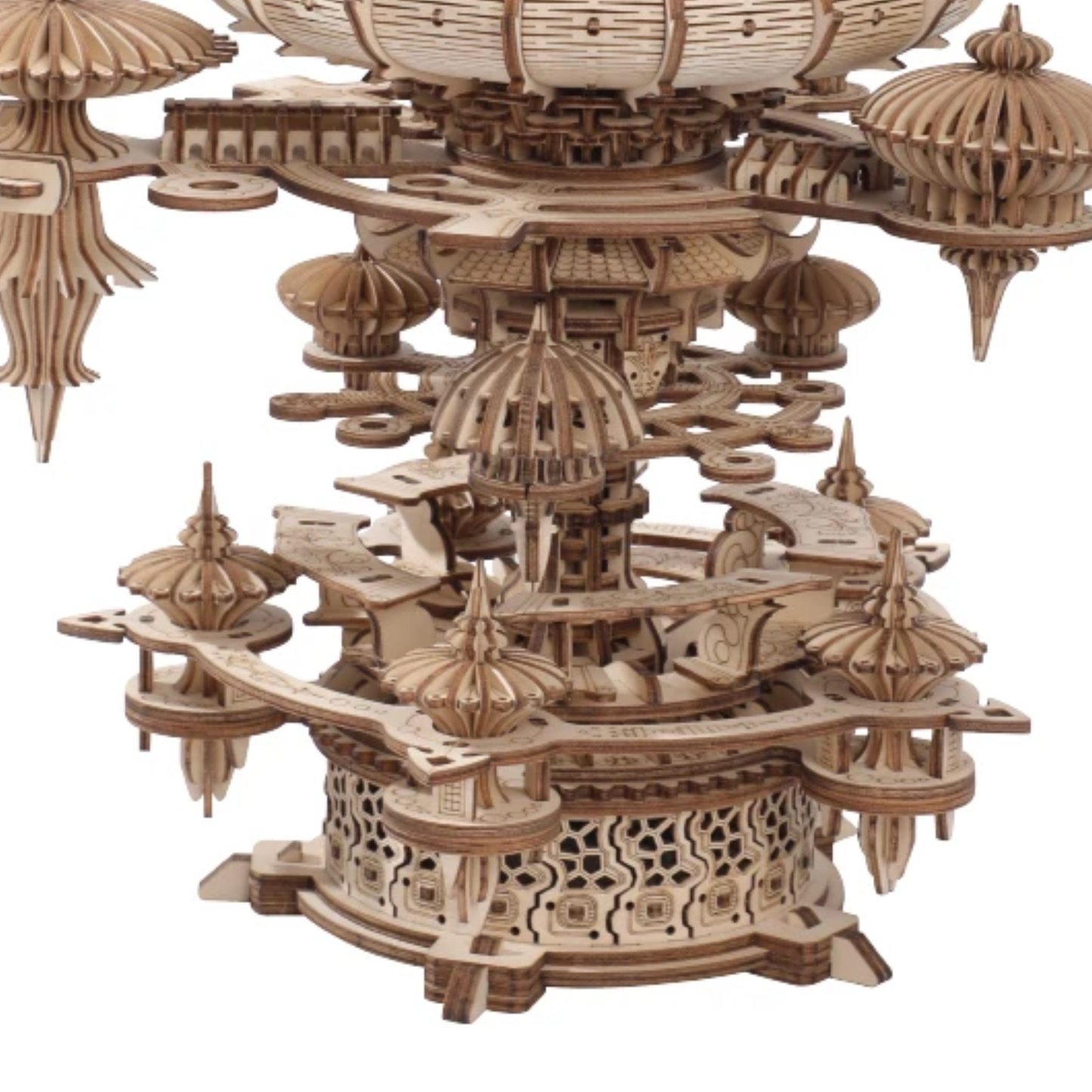 DIY 3D Wooden Puzzle Music Box Miniature Castle Model Kit