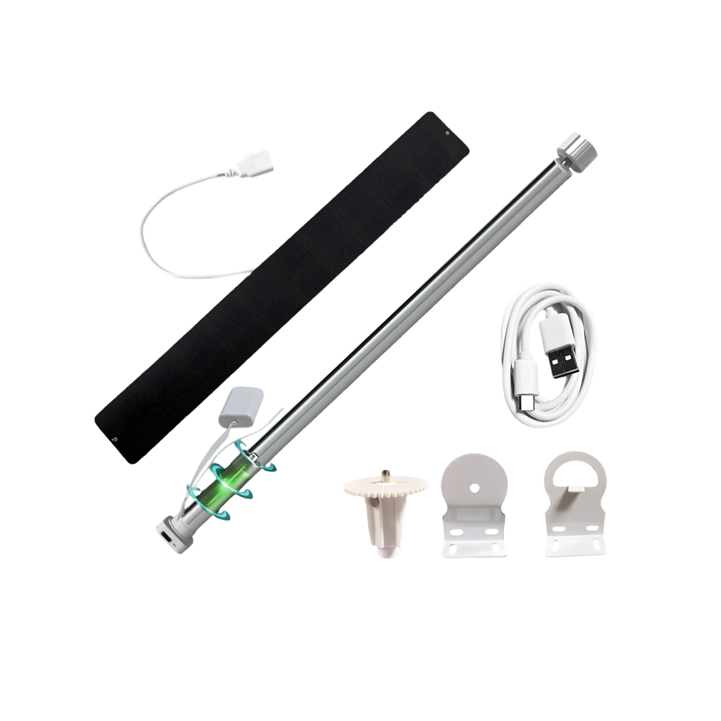 Smart Blind Motor Kit 20mm Tube with Solar Panel
