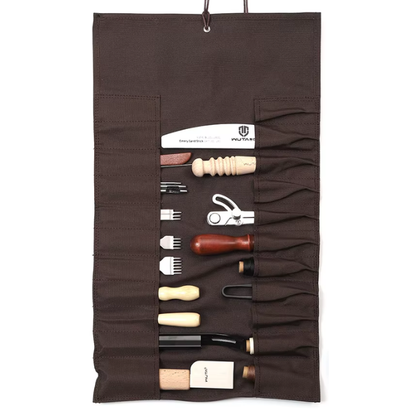 63-Piece Leatherworking Tool Kit for DIY & Repair