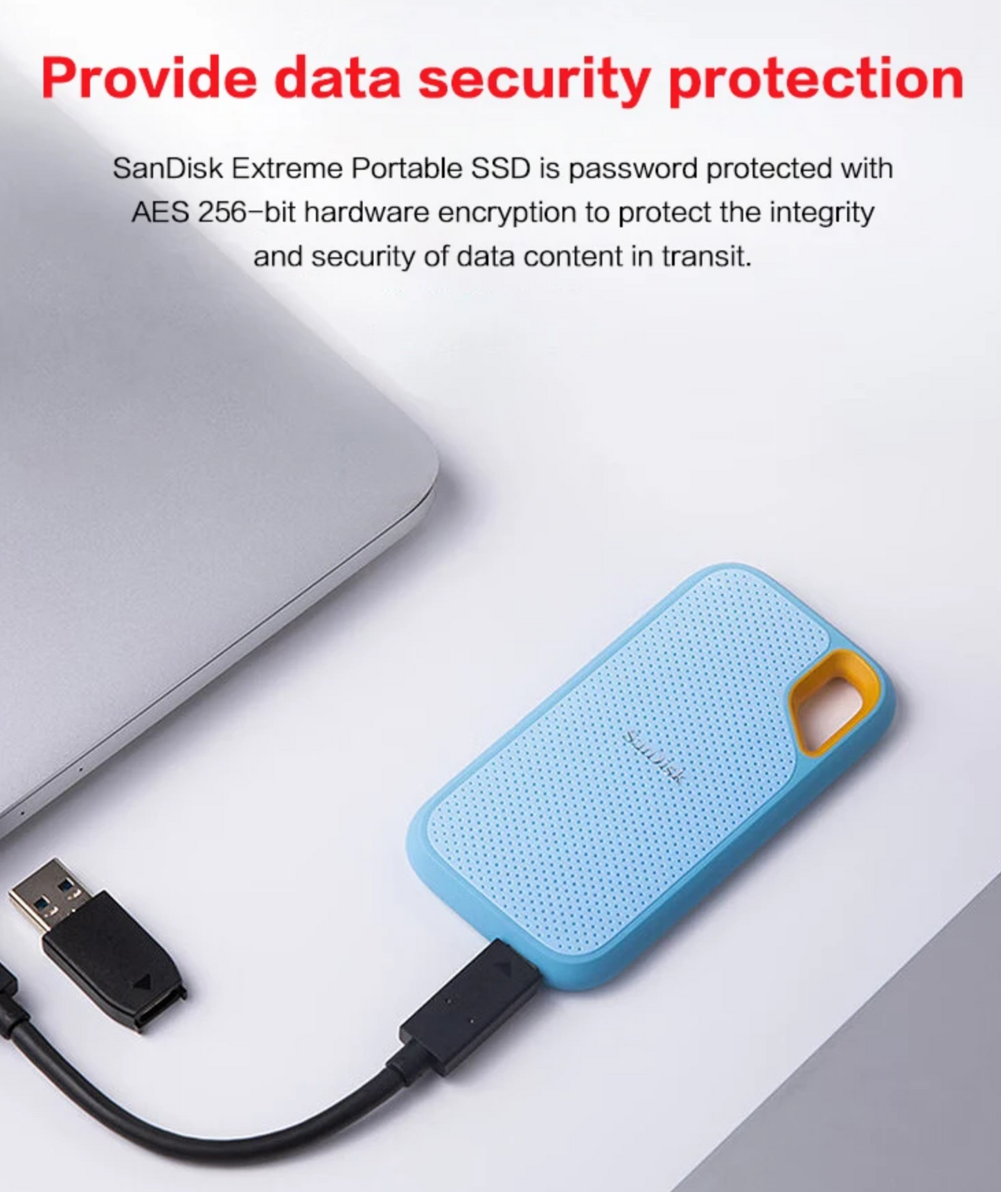 E61 Blue 1TB Portable External SSD with USB 3.2 Speed