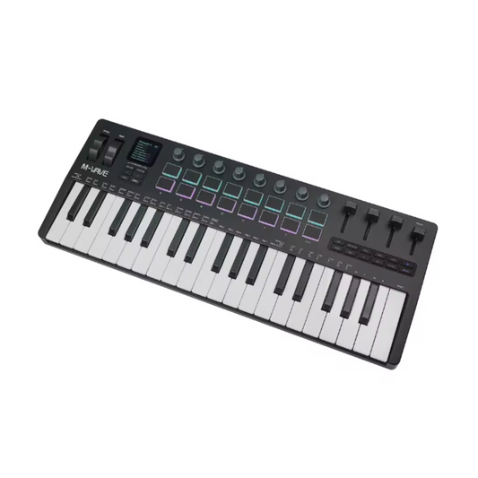 37-Key Wireless MIDI Keyboard with Drum Pads and Controls
