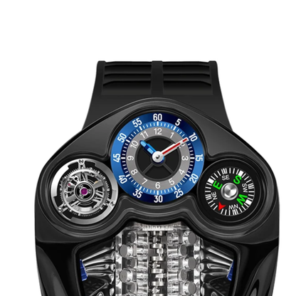 Heavy Duty 50ATM Waterproof Men's Quartz Watch Silicone Strap