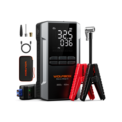 3000A Portable Car Jump Starter with Air Compressor 160PSI