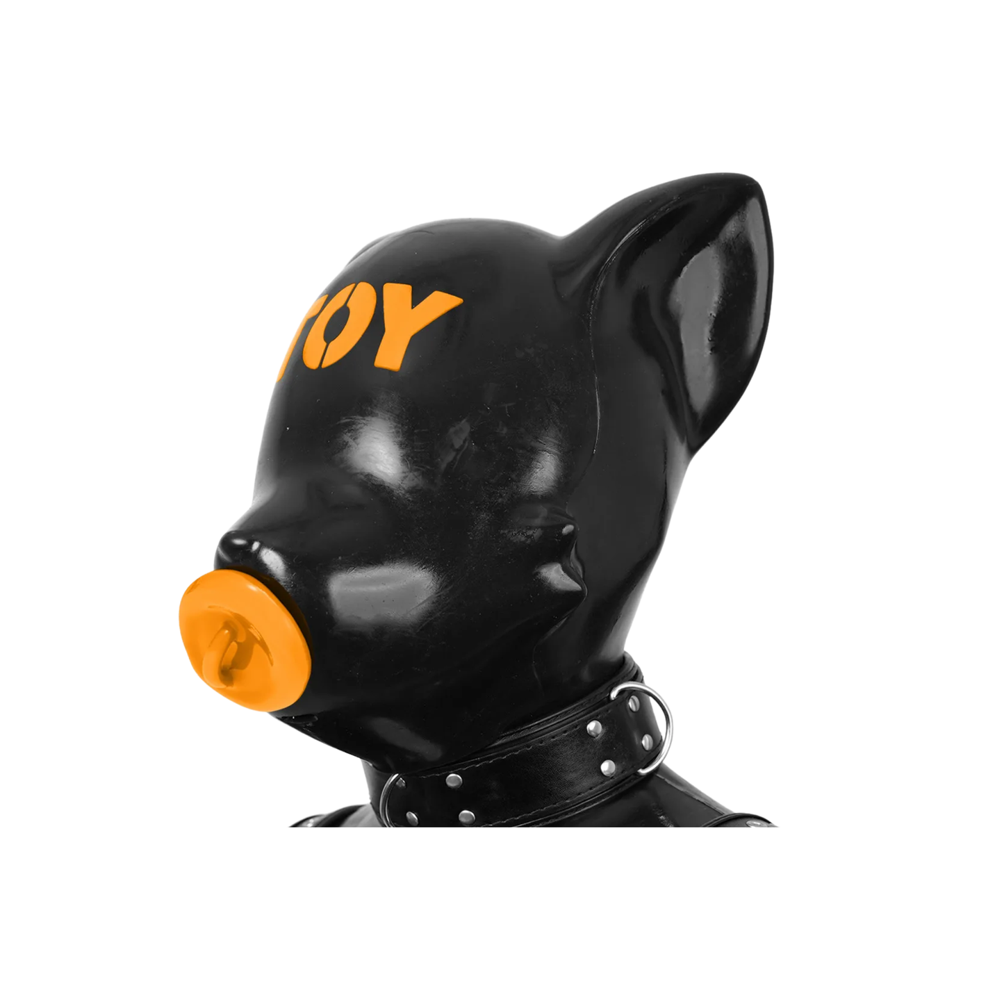 Orange Silicone Puppy Play Mask Cosplay Hood