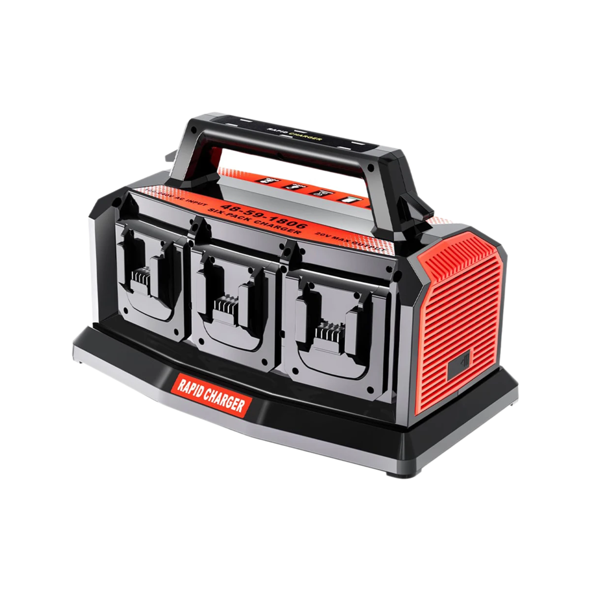 Simultaneous 6-Slot Quick Charger for Milwaukee M18 Batteries