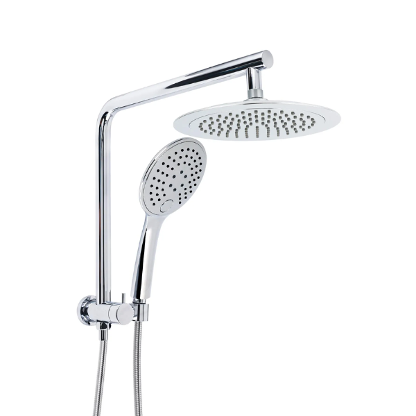 Round Rain Shower Head 2in1 Twin Shower Set