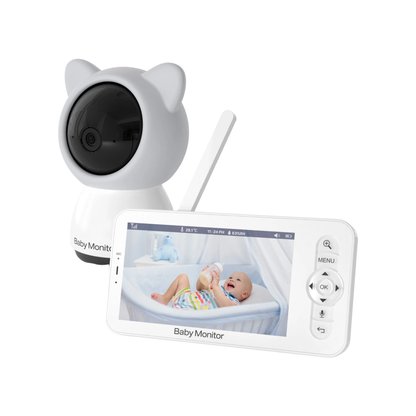 5 Inch Video Babyphone with Temperature Humidity and HD Display