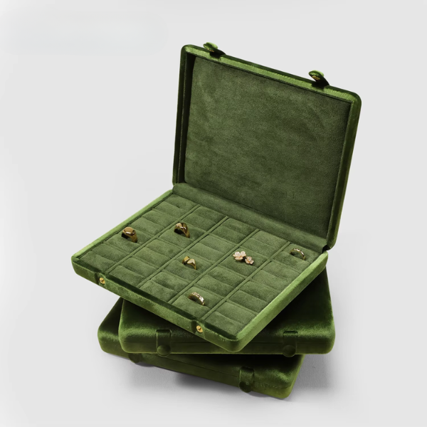 Large Velvet Jewellery Organiser Case for Collectors
