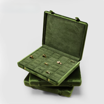 Large Velvet Jewellery Organiser Case for Collectors