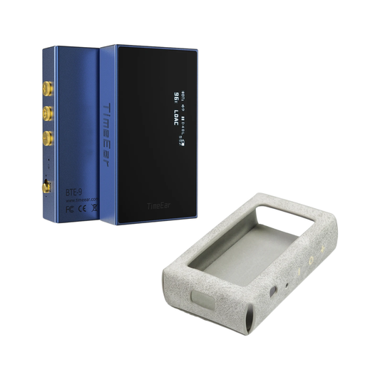Blue Bluetooth Headphone Amplifier with Carry Case