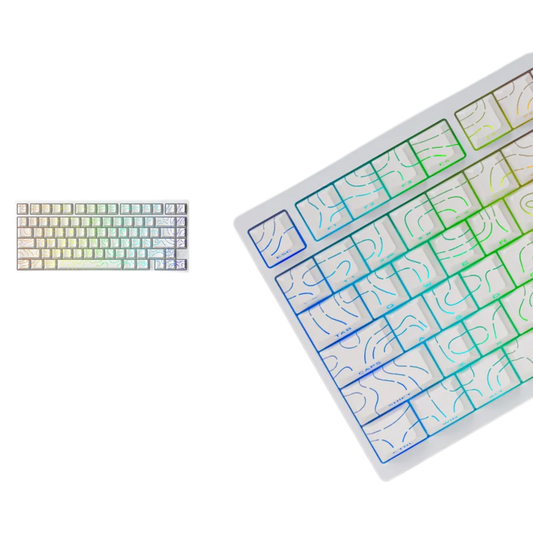 White Compact 8K RGB Mechanical Keyboard with Magnetic Switch Precision