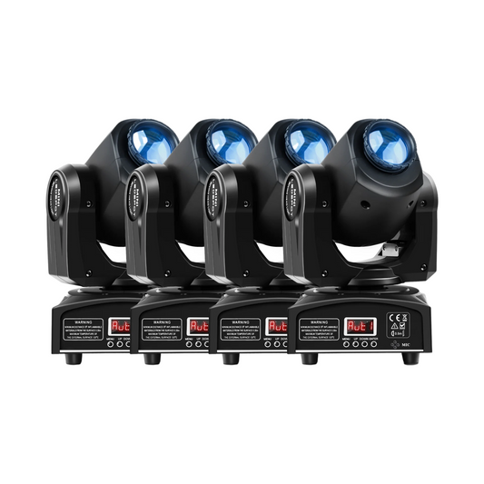 4 Piece 30W RGBW Moving Head Stage Lights with DMX512