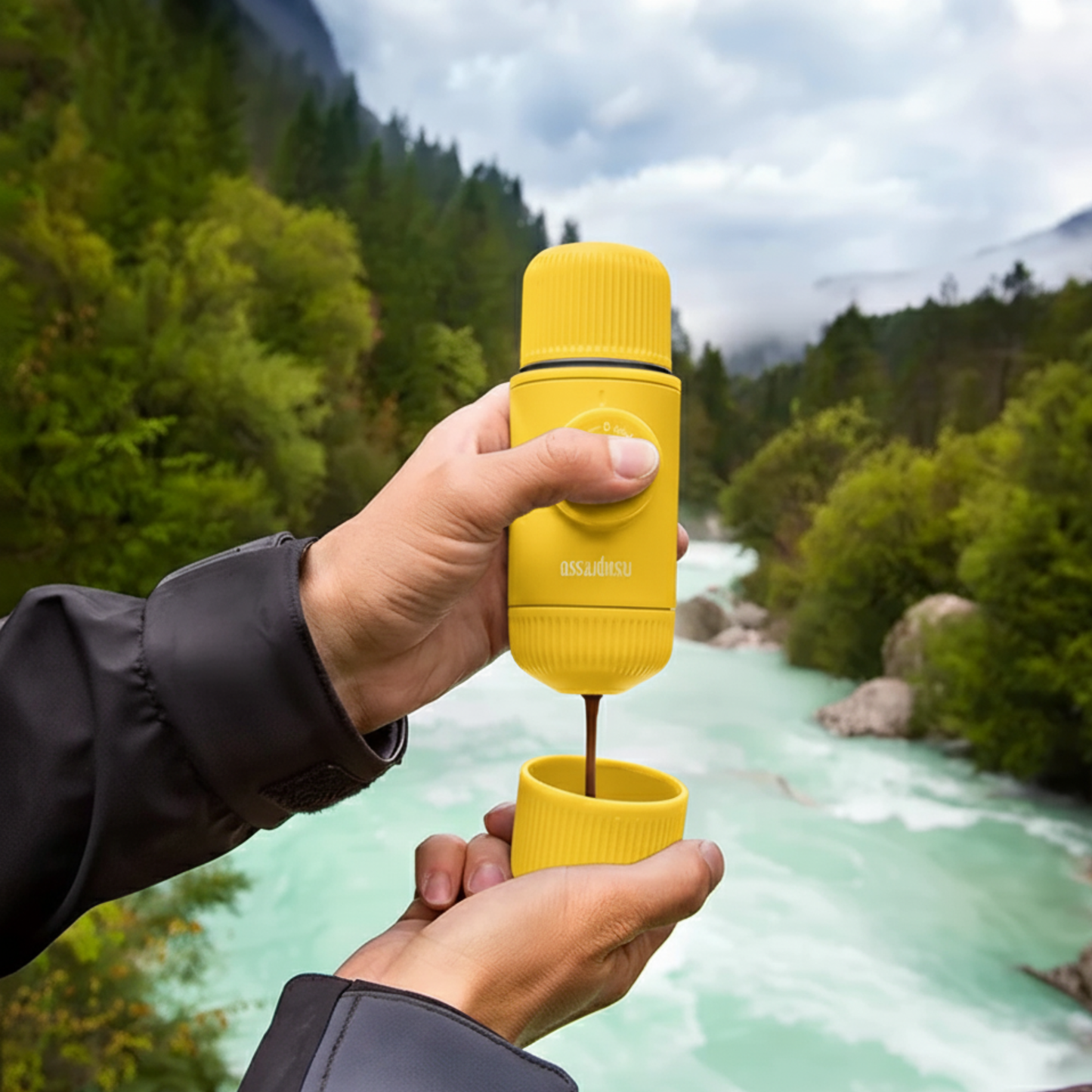 Portable 18 Bar Espresso Maker Travel Coffee Machine Yellow