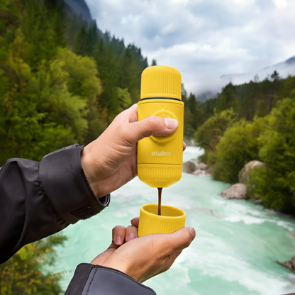 Portable 18 Bar Espresso Maker Travel Coffee Machine Yellow