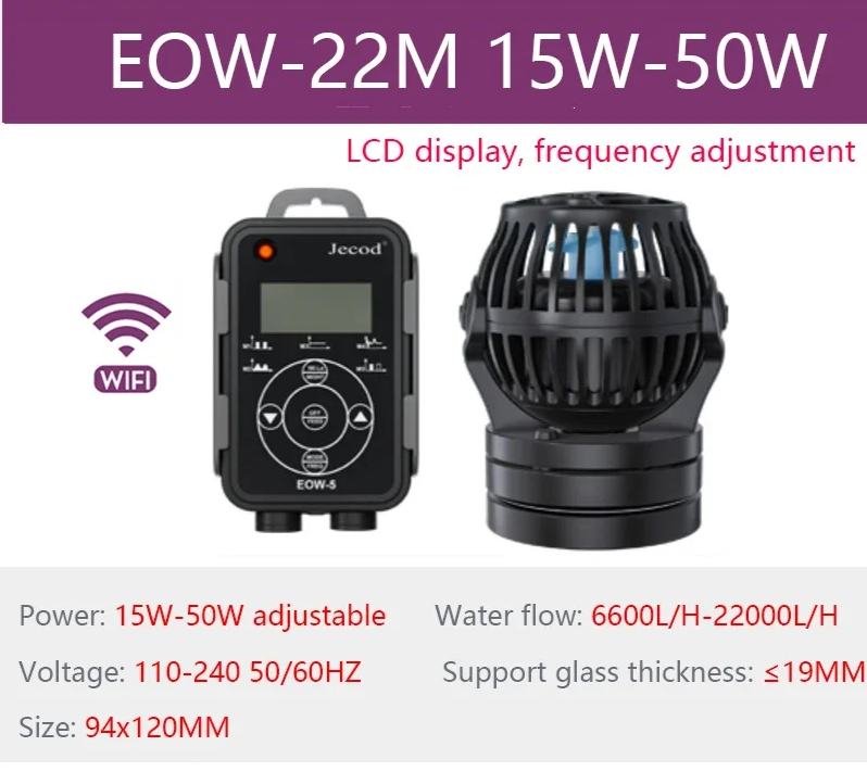 22M Smart Aquarium Wave Pump with LCD and WiFi Control