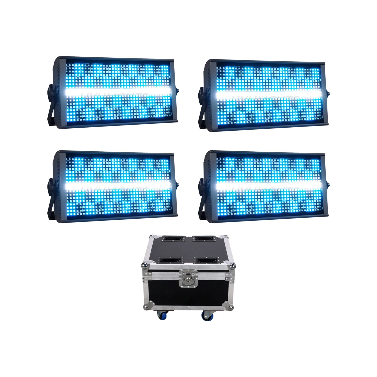 Stage Lighting Set 4×200W RGBW LED Bars with Hard Case