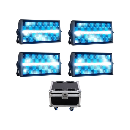 Stage Lighting Set 4×200W RGBW LED Bars with Hard Case