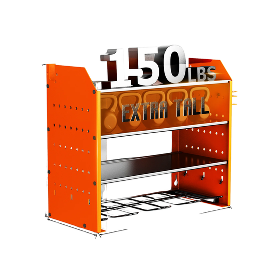 Heavy Duty Power Tool Wall Organizer Rack with Hooks