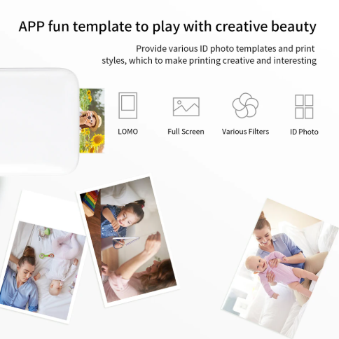 Portable Mini Wireless Pocket Photo Printer 2x3 Inch