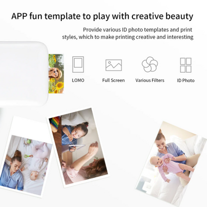 Portable Mini Wireless Pocket Photo Printer 2x3 Inch