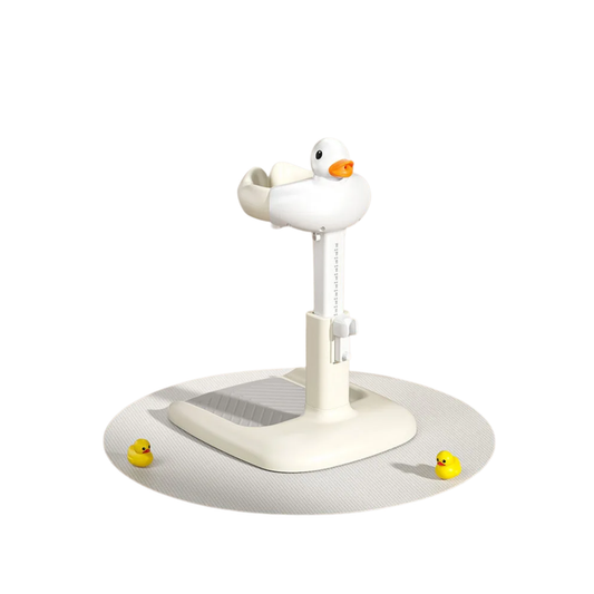 Khaki Baby Bath Seat with Safety Stand
