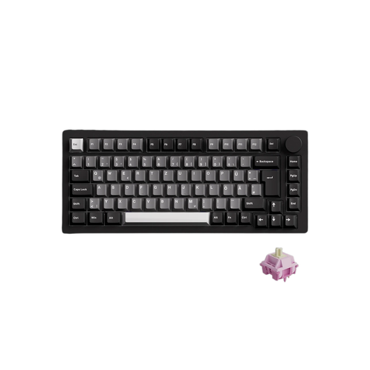 75% Mechanical Keyboard  Hot Swap RGB Black Silver