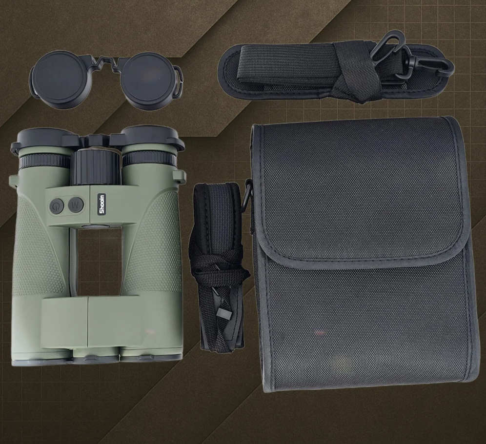 Portable Green Tactical Binoculars 10x42 Laser Distance Finder