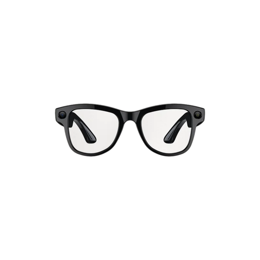 Black Smart Glasses Blue Light 3600mAh Camera